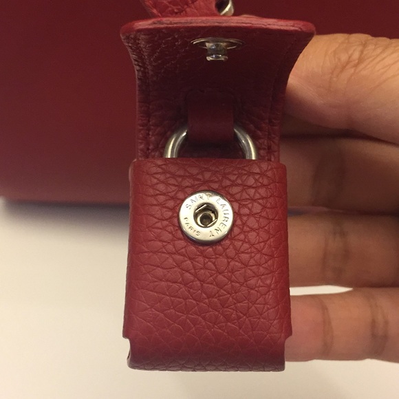 YSL Baby Sac de Jour Bag in Red Grained Leather - Picture 6 of 8